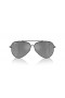 Sunčane naočale Ray-Ban RBR0101S Aviator Reverse L (59-11) od srebrne boje leće i crni okvir