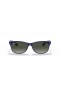 Sunčane naočale Ray-Ban RB2132 New Wayfarer Color Mix M (55-18) sa sivim staklima i plavi okvir