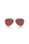 Sunčane naočale Ray-Ban RBR0101S Aviator Reverse L (59-11) s ljubičastom leće i zlatni okvir
