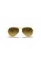 Sunčane naočale Ray-Ban RB3025 Aviator Gradient XL (58-14) sa smeđim staklima i zlatni okvir