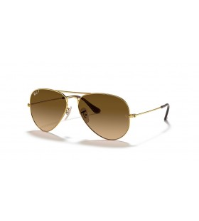 Sunčane naočale Ray-Ban RB3025 Aviator Gradient XL (58-14) sa smeđim staklima i zlatni okvir