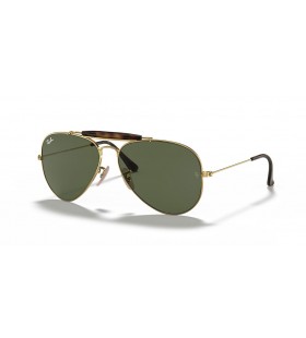Sunčane naočale Ray-Ban RB3029 Outdoorsman Havana Collection XXL (62-14) sa zelenim staklima i zlatni okvir