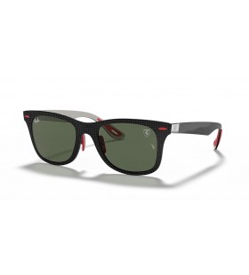 Sunčane naočale Ray-Ban RB8395M Scuderia Ferrari Collection L (52-20) sa zelenim staklima i crni okvir