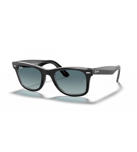 Sunčane naočale Ray-Ban RB2140 Original Wayfarer Bicolor L (50-22) s plavim staklima i crni okvir