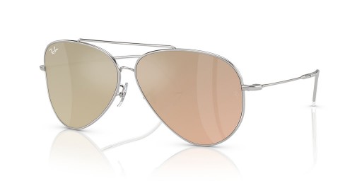 Ray-Ban RBR0101S Flygare Omvänd L (59 - 11) med Lila linser och Silver ram Solglasögon