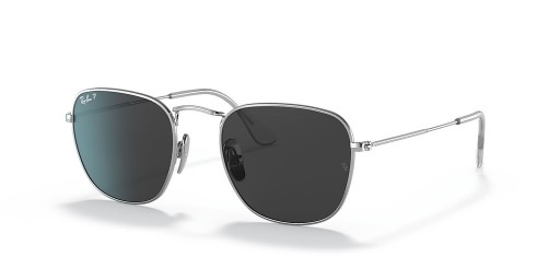Ray-Ban RB8157 Frank Titan S (51 - 20) med Svarta linser och Silver ram Solglasögon