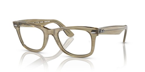 Ray-Ban RB2140F Original Wayfarer Ändra Övergångar® L (52 - 22) med Transparenta linser och Grå ram Solglasögon