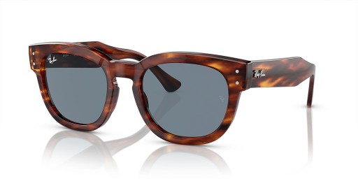 Ray-Ban RB0298SF Mega Hawkeye L (53 - 21) med Blå linser och Brun ram Solglasögon