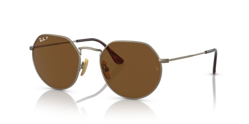 Ray-Ban RB8165 Jack Titan S (51 - 20) med Bruna linser och Guld ram Solglasögon