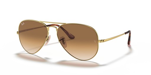 Ray-Ban RB3689 Flygare Metall II M (55 - 14) med Bruna linser och Guld ram Solglasögon