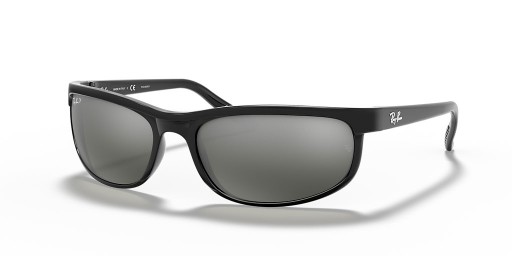 Ray-Ban RB2027 Predator 2 XXL (62 - 19) med Grå linser och Svart ram Solglasögon
