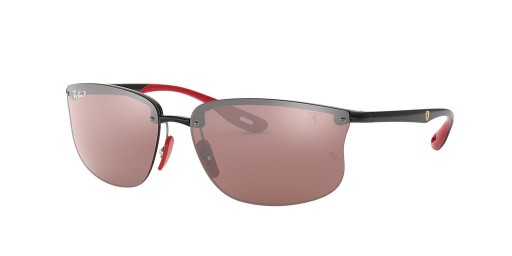 Ray-Ban RB4322M Scuderia Ferrari Collection XL (63 - 15) med Silver linser och Svart ram Solglasögon