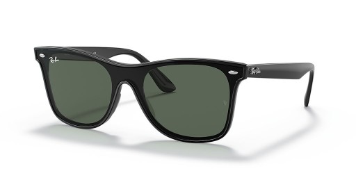 Ray-Ban RB4440N Blaze Wayfarer L (0 - 141) med Gröna linser och Svart ram Solglasögon
