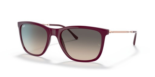 Ray-Ban RB4344 XL (56 - 19) med Grå linser och Röd ram Solglasögon