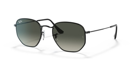 Ray-Ban RB3548 Sexkantiga XL (54 - 21) med Grå linser och Svart ram Solglasögon