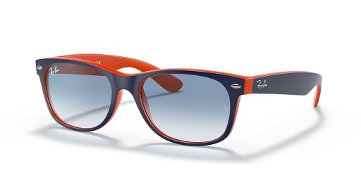 Ray-Ban Nya Wayfarer RB2132 Färg Mix S (52 - 18) med Blå linser och Blå ram Solglasögon