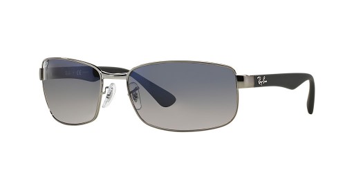 Ray-Ban RB3478 M (60 - 17) med Blå linser och Silver ram Solglasögon