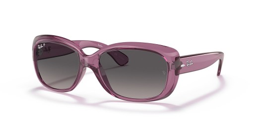 Ray-Ban RB4101 Jackie Ohh Transparent M (58 - 17) med Grå linser och Violett ram Solglasögon