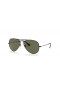Ray-Ban RB3025 Aviator Classic XL (58 - 14) med Gröna linser och Svart ram Solglasögon