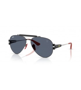 Ray-Ban RB3762M Scuderia Ferrari Collection XL (58 - 14) med Grå linser och Svart ram Solglasögon