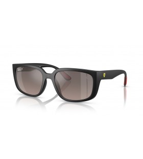 Ray-Ban RB4443M Scuderia Ferrari Collection Chromance XL (57 - 19) med Grå linser och Svart ram Solglasögon