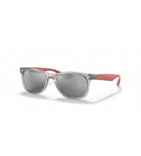 Ray-Ban RB9052SF New Wayfarer Barn M (50 - 15) med Silver linser och Grå ram Solglasögon