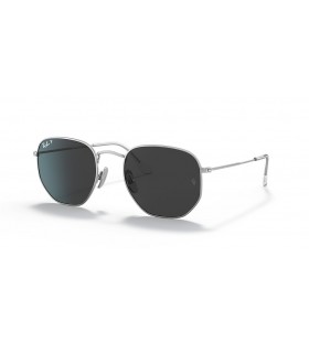Ray-Ban RB8148 Sexkantiga Titan M (51 - 21) med Svarta linser och Silver ram Solglasögon