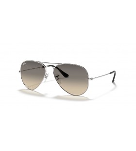 Ray-Ban RB3025 Aviator Lutning XL (58 - 14) med GrÃ¥ linser och Silver ram SolglasÃ¶gon