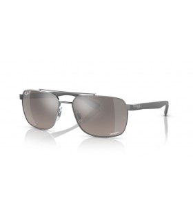 Ray-Ban RB3701 XXL (59 - 17) med Grå linser och Silver ram Solglasögon