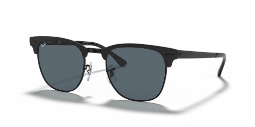 Ray-Ban RB3716 Clubmaster Metal L (51 - 21) Mavi lensli ve Siyah çerçeveli güneş gözlüğü