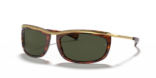 Ray - Ban RB2319 Olympian I XXL (62-19) Yeşil lensli ve Kahverengi çerçeveli güneş gözlüğü