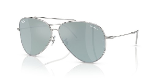 Ray-Ban RBR0101S Lenny Kravitz X Aviator Ters L (59-11) Gümüş lensler ve Gümüş çerçeve Güneş Gözlüğü