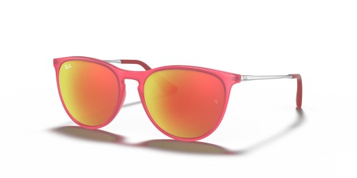 Ray-Ban RB9060S Erika Kids M (50-15) Kırmızı lensli ve Pembe çerçeveli güneş Gözlüğü