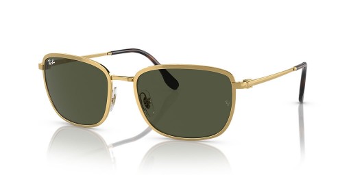 Yeşil lensli ve Altın çerçeveli Güneş Gözlüklü Ray-Ban RB3705 XXL (60 - 19)