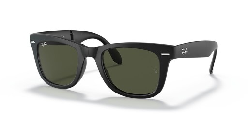 Ray - Ban RB4105 Wayfarer Katlanır Klasik L (50-22) Yeşil lensler ve Siyah çerçeve Güneş Gözlüğü