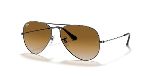Ray - Ban RB3025 Aviator Gradient XL (58-14) Kahverengi lensli ve Gümüş çerçeveli güneş Gözlüğü