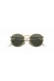 Ray - Ban RB3447 Yuvarlak Metal S (50-21) Yeşil lensli ve Altın çerçeveli güneş Gözlüklü