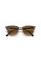 Ray-Ban RB3016 Clubmaster Fleck L (51 - 21) Kahverengi lensli ve Kaplumbağa çerçeveli güneş Gözlüğü