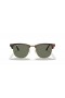Ray - Ban RB3016F Clubmaster Classic XL (55-19) Yeşil lensli ve Kaplumbağa çerçeveli güneş gözlüğü
