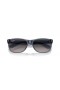 Ray-Ban RB2132 Yeni Wayfarer M (55-18) Gri lensler ve Mavi çerçeve Güneş Gözlüğü