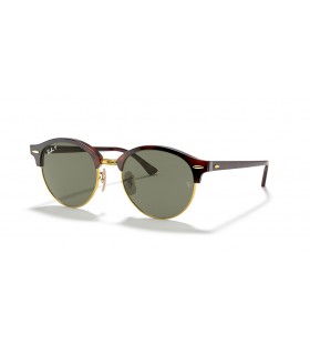 Ray - Ban RB4246 Clubround Classic M (51-19) YeÅŸil lensli ve KaplumbaÄŸa Ã§erÃ§eveli gÃ¼neÅŸ gÃ¶zlÃ¼ÄŸÃ¼