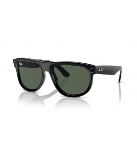 Ray - Ban RBR0501S Erkek Arkadaşı Ters L (56-18) Yeşil lensler ve Siyah çerçeve Güneş Gözlüğü