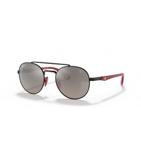 Ray-Ban RB3696M Scuderia Ferrari Collection S (51-20) Gri lensli ve Siyah çerçeveli güneş Gözlüğü
