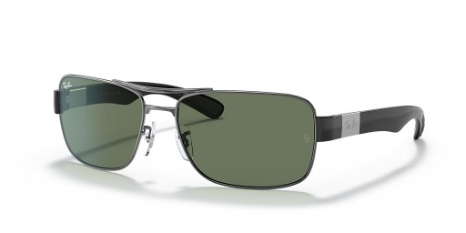 Ray-Ban RB3522 XXL (61 - 17) con lentes de color Verde y Plata Gafas de sol de montura