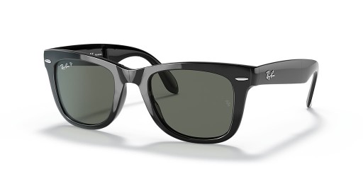 Ray-Ban Wayfarer RB4105 Folding Classic XL (54 - 20) con lentes de color Verde y Negro Gafas de sol de montura