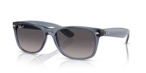 Ray-Ban RB2132 Nuevo Wayfarer M (55 - 18) con Gris lentes y Gafas de sol de montura Azul