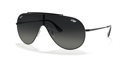 Ray-Ban RB3597 Alas XL (0 - 133) con Gris y lentes de marco Negro, Gafas de sol