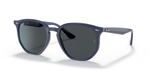 Ray-Ban RB4306F L (54 - 19) con el Gris lentes y Gafas de sol de montura Azul