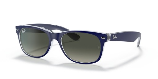 Ray-Ban RB2132 Nuevo Wayfarer de Colores de Mezcla S (52 - 18) con Gris lentes y Gafas de sol de montura Azul