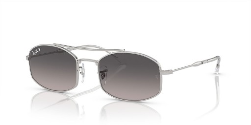 Ray-Ban RB3719 L (54 - 20) con Gris lentes y Gafas de sol de montura de Plata